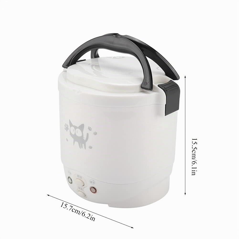 Mini Cuociriso Elettrico per Auto, Cuociriso Elettrico 12V per Auto, Cuociriso Portatile per Auto a Vapore 100W 1L USB Cuociriso per Colletti Aziendali, Studenti, Individui