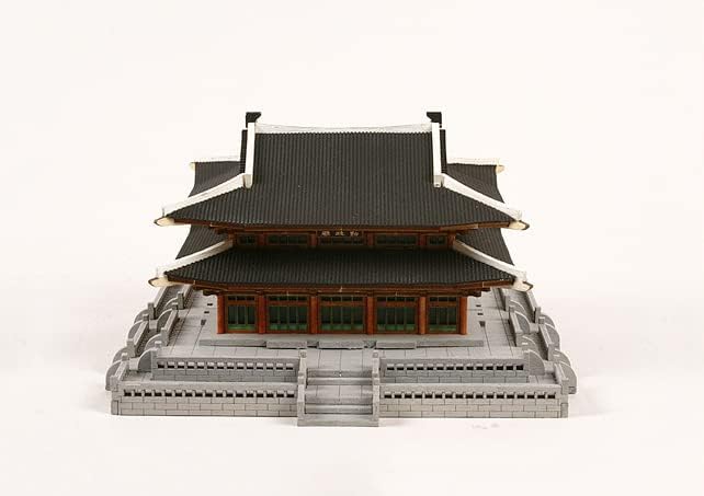 Miniatura 6 de Kit de modelo, rompecabezas de madera 3D coreanos, juguetes creativos, kits de construcción de modelos Serie Gyeongbokgung - Geunjeongjeon Hall, el