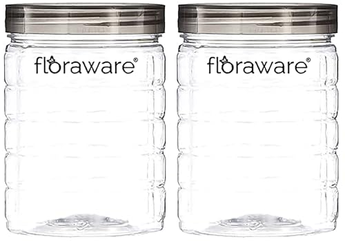 Floraware Plastic Storage Jar and Container Set I Air Tight & BPA Free Containers For Kitchen Storage Set I Grocery Kitchen Container Set I Multipurpose Jar, Store & Lock 250 ML (Black, 6) Floraware Plastic Storage Jar and Container Set I Air Tight & BPA Free Containers For Kitchen Storage Set I Grocery Kitchen Container Set I Multipurpose Jar, Store & Lock 250 ML (Black, 6)