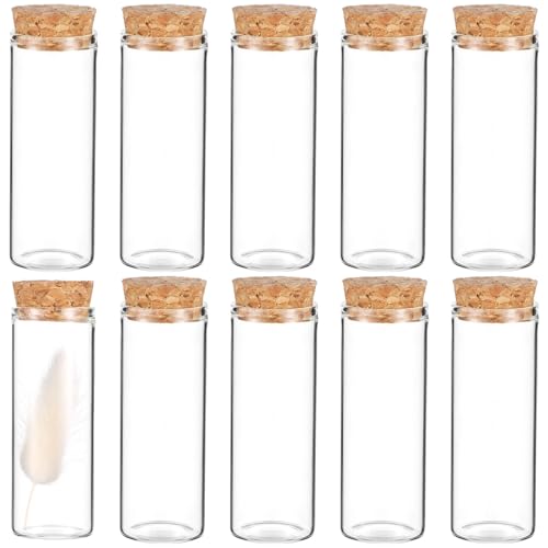 Tubes à essai en verre avec liège 3x8cm flacons réactifs bouteilles stockage