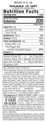 Image of Monster Java 300 Triple Shot Mocha Coffee Drink (Pack Of 3) - 443ml Can By COUGAR | High Caffeine Energy | Rich Mocha Coffee with Chocolate Notes | Ready to Drink Energy Beverage | Boost, Focus & Performance - (Imported-USA)