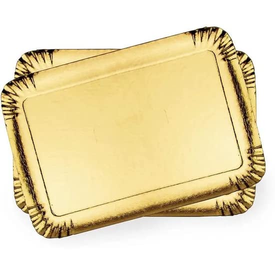 lepetitmitron - Lot de 25 plateaux traiteur réutilisable OR - 25x34