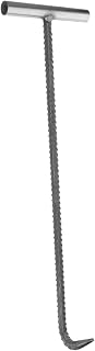 DOITOOL Heavy Duty Threaded Steel Manhole Cover Grab Hook Long for Drain Grate Lifting Handheld Tool for Storm Drain and Utility Cover Pulling Efficient Single-Person Operation