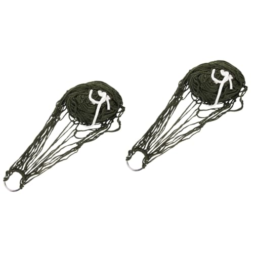 ibasenice 2 Sets Camping Hammocks for Adults Bold Nylon Rope Sturdy Mesh Design Multi-Person Sleeping Hammock