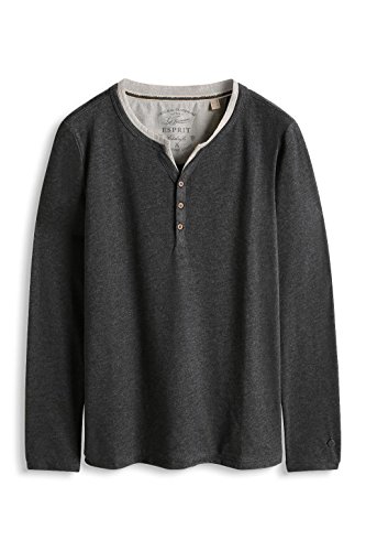 ESPRIT Henley, Meliert-Regular Fit Maglia a