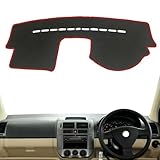UDTGXHHCX - Car Dashboard Dash Mat Cover Sun Shade Carpet Pad Polyester Flannel Suede for Volkswagen for VW for Polo MK4 9N 9N3 2002 2003 2004 2005 2006 2007 2008