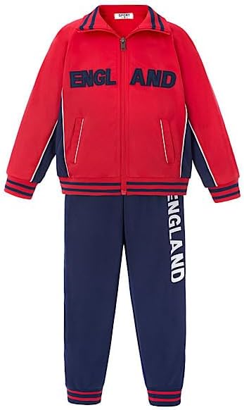 Gum & Berries Kids Football Tracksuit Zip Top with Pants England Barcelona Brasil New York Boston Outfit