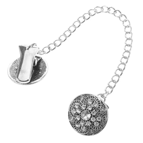 ibasenice 丸型チェーン付き毛衣クリップ 製耐久性ファッ 飾り カーディガン