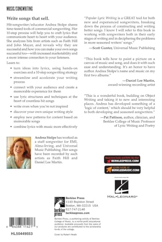 Popular Lyric Writing: 10 Steps to Effective Storytelling Paperback – Illustrated, August 1, 2007 - Image 3