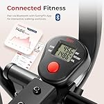 Sunny Health & Fitness Foldable Air Walk Elliptical, 30" inch Long Stride Full-Body Cardio Cross Trainer Glide Exercise for Home Office, SunnyFit App via Bluetooth with Optional Adjustable Resistance - Image 4