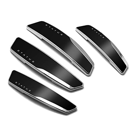 4 Pcs Status High Glossy Slim Door Edge Guards Bumper Protector Trim Guard Sticker Molding Black Color for Motors Auto Vehicle Cover