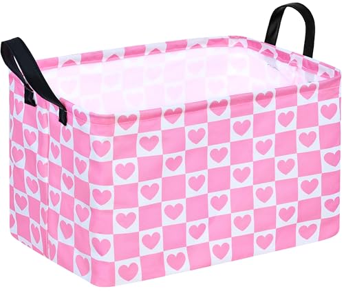 ACMUUNI Pink Valentine Gift Love Storage Basket...