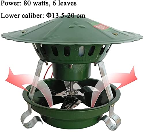 JHKJ Ventilatore Per Camino Da 120 W, Ventilatore Per Tiraggio Indotto Domestico, Evacuatore Di Fumi Del Camino, Aspiratore Per Camino, Ventilatore Per Canna Fumaria,B - 9