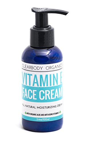 Natural Face Moisturizer Cream With Anti Aging Vitamin E, Organic Aloe Vera, Baobab Oil & Lavender Extract. Best Face Cream for Oily, Dry, Damaged & Sensitive Skin