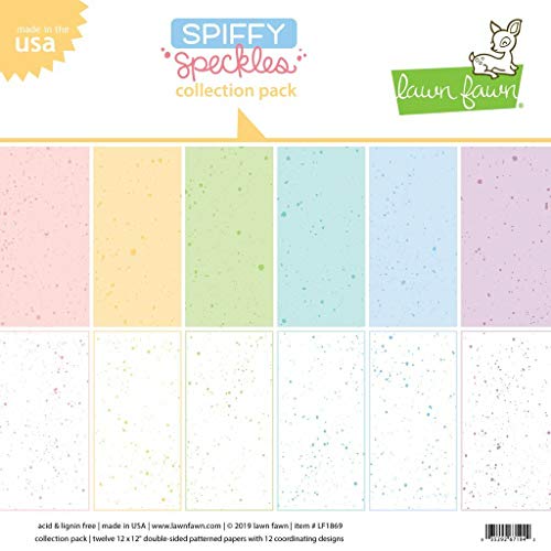 Lawn Fawn, Spiffy speckles Collection Pack, 12'x12' / 30,05x30,5cm, Block 12 Blatt