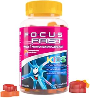 Focus Fast Kids Omega 3 Gummies. Source of Omega 3 Fatty acids