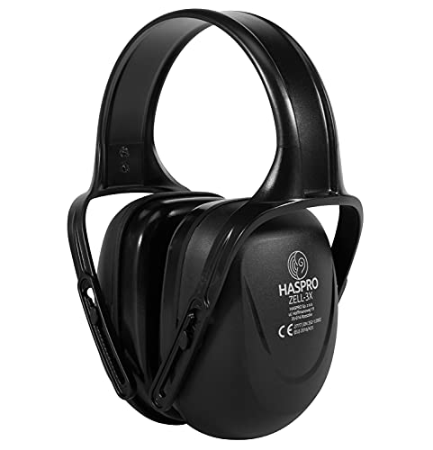 HASPRO ZELL 3X Gehörschutz Ohrenschützer | SNR 29dB, Einstellbare Einheitsgröße, Gehörschutz für Heimwerker, Arbeit, Schießen, Musik, Holzarbeiten, Gartenarbeit, Mähen, Industrie-Gehörschutz