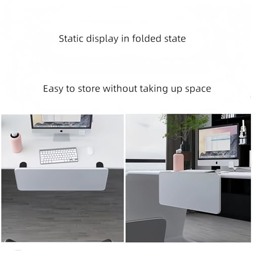 QIANGG Ergonomie Desk Extender Tray, Punch-Free Clamp on, Opvouwbare Toetsenbord Lade Lade, Tafelsteun Armsteun Plank, Computer Elleboog Arm Ondersteuning,5524cm