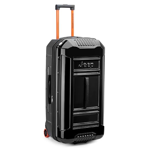 Jeep JH003B Hardside Expandable Luggage with Two Wheels, Black, 2 Piece Set 21/30 Inch3