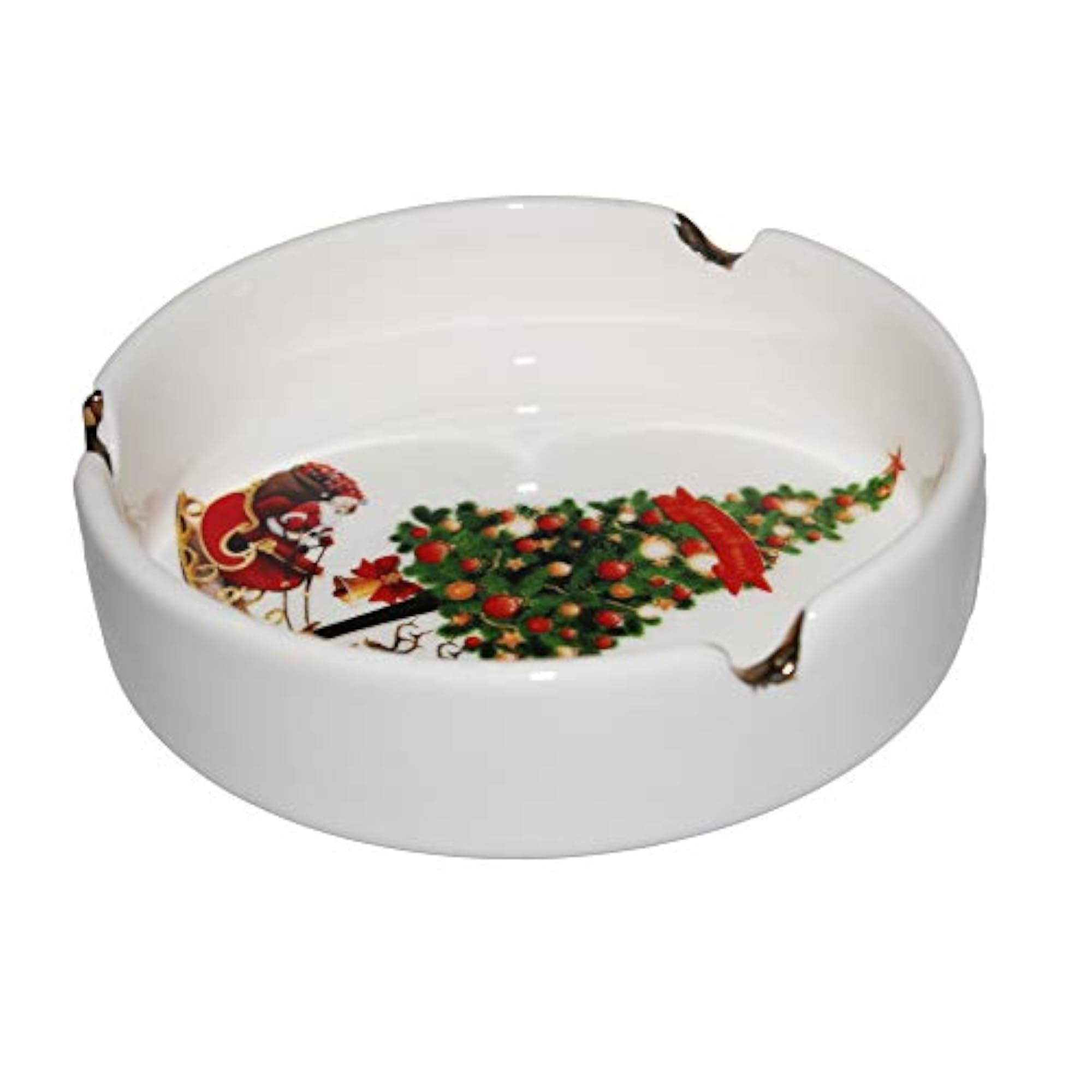Christmas Theme Ceramic Ashtray, Design 4
