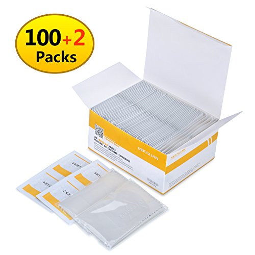 MOSSLIAN Lingettes Nettoyantes Multi Usages pour Lunettes, Tablette, Smartphone, Écran de iPhone 6 6s Plus 5s, Samsung Galaxy S6 S5 Edge Note 5, HTC, Huawei Mate 9 Pro P10 (100wipes+2cloth)