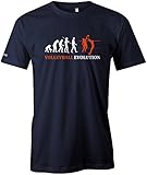 100% Baumwolle / 185gr/qm Jayess Volleyball Evolution - Herren - T-Shirt in Navy by Gr. M