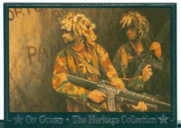 Tarjeta coleccionable de la Operación Justa Causa Panamá 1992 En Guardia #51 1990