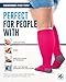 Doctor's Select 3 Pairs Plus Size Compression Socks Wide Calf - Up to 6XL | 20-30 mmHg Compression Socks for Women Wide Calf | Pink, Purple, Blue