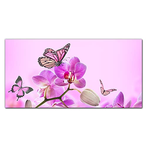 Impression sur verre acrylique fleurs nature pour une chambre zen