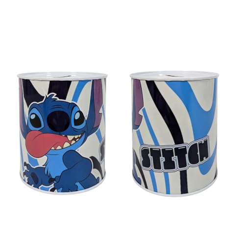 My sweety pop | Tirelire en Métal Stitch Disney Bleu | Boîte à Épargne Scellée pour Enfant | Décoration Chambre Lilo et Stitch | Idée Cadeau...
