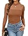 Fall Clothes for Women Boho Tops Ruched Mesh Long Sleeve Turtle Neck Ruched Tops Sheer Early Fall Fashion Clothing 2025 Orange L