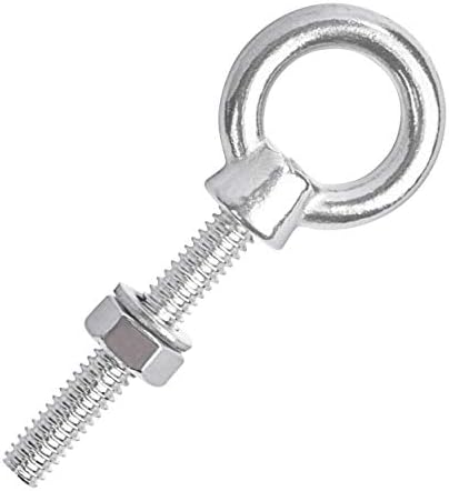 Premier Stainless Solutions 3/8” x 6” Long Stainless Steel Shoulder Threaded Eyebolts, T316 Marine Grade – Lot of 25