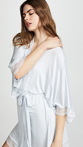 Eberjey Women's Colette The Mademoiselle Kimono Robe, Water Blue, Large #TOP4