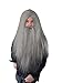 Produktbild Bristol Novelty BW909 Zauberer Perücke mit langem Bart, Grau, Herren, Einheitsgröße