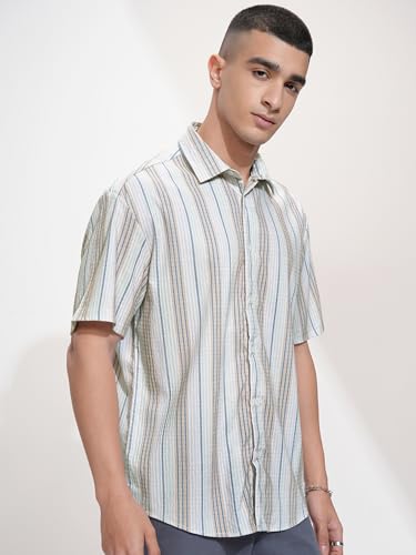 Image of Highlander Men's Striped Relaxed Fit Shirt