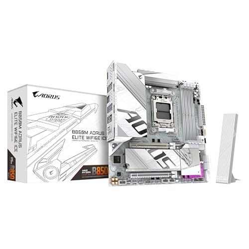 GIGABYTE B850M AORUS Elite WIFI6E Ice Placa Base - Procesadores AMD Ryzen Serie 9000, 12+2+1 Fases...