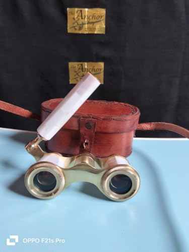 Binoculares de Opera Vintage en Latón con Perla miniatura 3