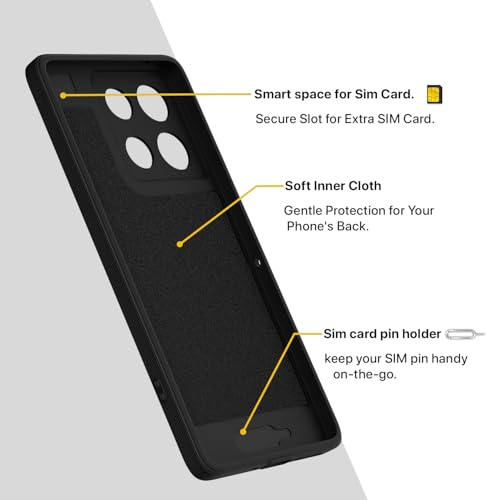 Image of Pikkme Back Cover for Motorola Moto G86 Power 5G Soft Matte Silicone Mag-Safe Design (Mag-Safe Not Support) Camera Protection | Slim Fit Bumper Cover (Black)