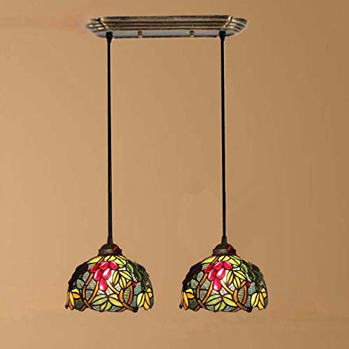 Lustre de plafond en verre rétro suspension élégante pour salle à manger et salon C2