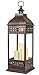 Smart Design San Nicola Triple LED Candle, 28-Inch Tall, Antique Bronze, With Durable Poly Construction With Real Glass and Metal Hanging Loop, Powered By Three Integrated LEDs, 80071