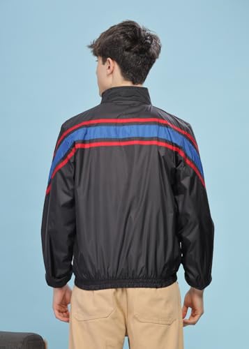 Image of Dollar Men's Polyester Colourblock Windcheater Jacket With Zipper Pockets