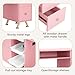 Manicure Table Nail Desk for Nail Tech, Professional Nail Station with USB & Power Outlets, Nail Beauty Salon Storage Acetone Resistant w/Metal Legs, Wrist Cushion, Multiple Shelves, Pink Gold