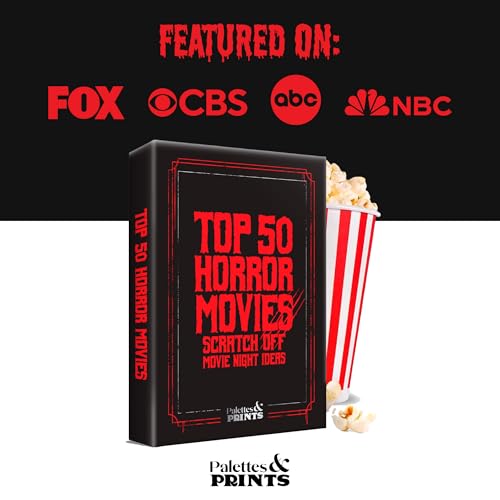 Palettes and Prints Top 50 Horror Movies Scratch Off Card Deck