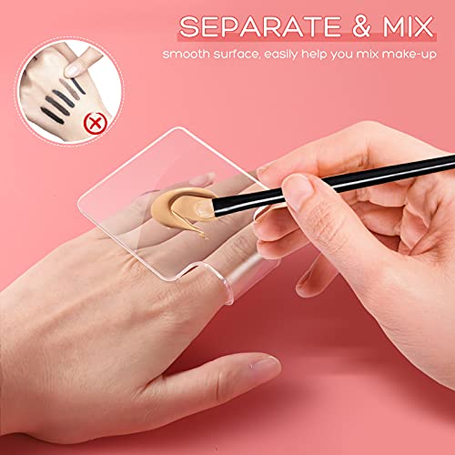 Minkissy GPW4417W71420H 3Pcs Makeup Hand Palette Acrylic Nail Art Manicure Palette Makeup Palette Spatula thumb #4