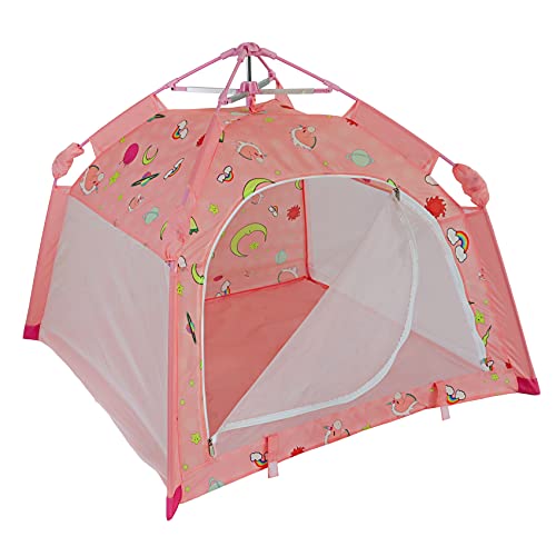 NARMAY® - Tente de Jeu pour bébé et Enfant, pour l'intérieur ou l'extérieur, Motif Galaxie Rose - 99 x 99 x 81 cm Cover