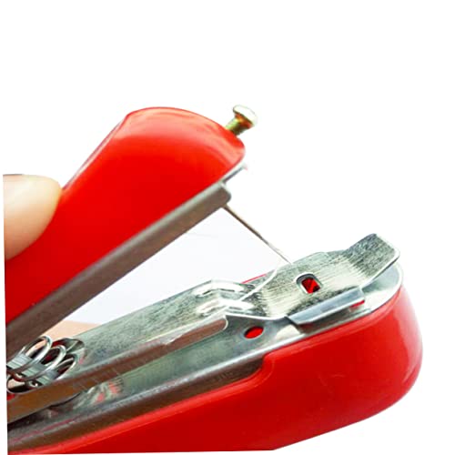 NUOBESTY mini-naaiset mini-handnaaimachine Zweetbestendig handmatig naaien naaldenmachine draagbare naaimachine draadloze naaimachine handleiding kleine naaimachine reizen rood - Image 7