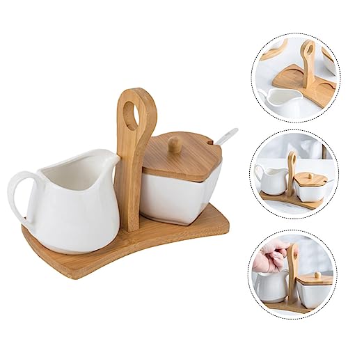 Boîte de rangement crème en céramique blanche sucrier pot à lait micro-ondes