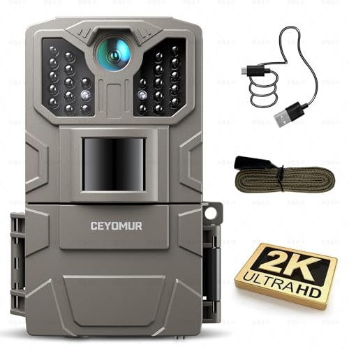 CEYOMUR Wildkamera 36MP 2K, 850nm IR LEDs Wildkamera mit Bewegungsmelder Nachtsicht, Wildtierkamera mit 2 Zoll Display, IP66 Wasserdichter für die Überwachung von Wildtieren CEYOMUR Wildkamera 36MP 2K, 850nm IR LEDs Wildkamera mit Bewegungsmelder Nachtsicht, Wildtierkamera mit 2 Zoll Display, IP66 Wasserdichter für die Überwachung von Wildtieren