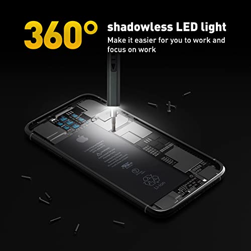 Electric Screwdriver Cordless, 66 In 1 Mini Screwdriver Set, 2 Gears Torque, Powerful Motor, S2 Steel Magnetic Bits, Type-C Fast Charge, Precision Screwdriver For Phone,Laptop,Camera,Watch,Drone,Toys #TOP5