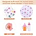 CARANOVO Baby Doll Accessories Set – 7 Pcs Feeding and Caring Set with Magic Disappearing Bottles, Pacifier, Diapers and Bibs Doll Pretend Play Gift for Kids